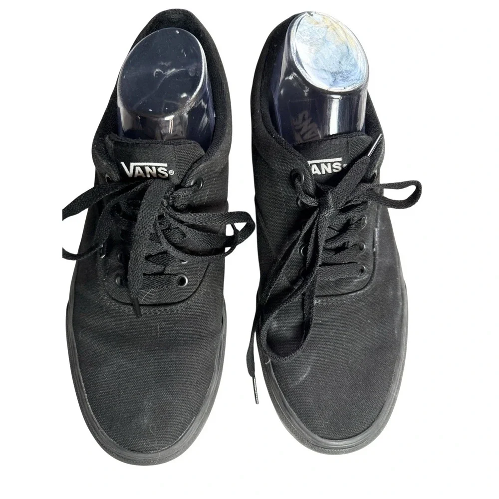 Vans Off The Wall Low Top Lace-Up Sneakers Mens Size‎ 10.5 All Black Shoes